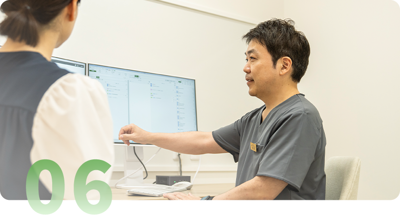 「目で見てわかる」結果説明。検査画像を用いた丁寧な対話