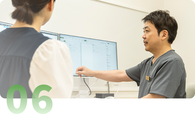 「目で見てわかる」結果説明。検査画像を用いた丁寧な対話